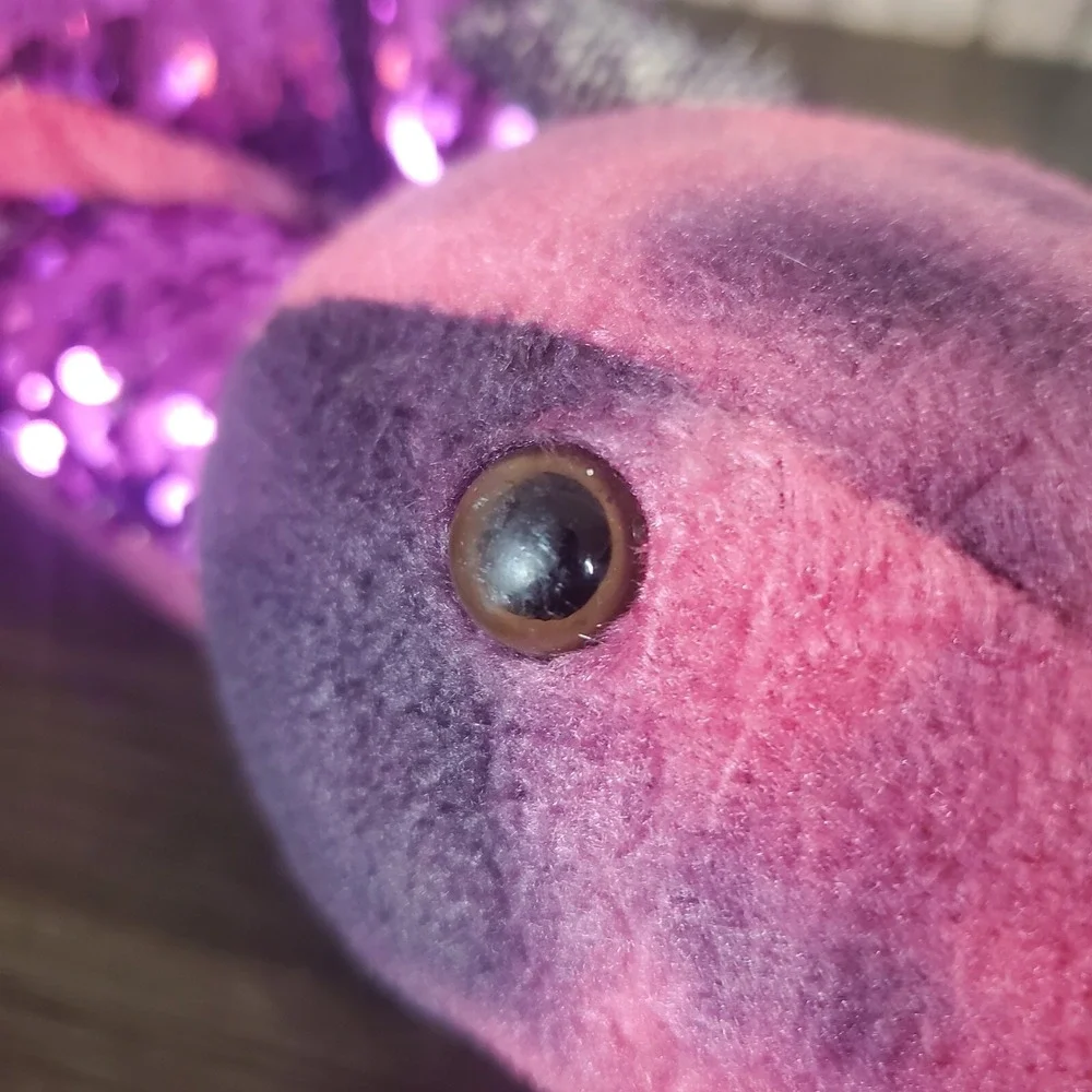 Adventure Planet Sequinimals Plush SNAKE Reversible Sequin Purple Pink 26